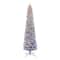6.5ft. Pre-Lit Flocked Blue Artificial Christmas Tree, Clear Lights